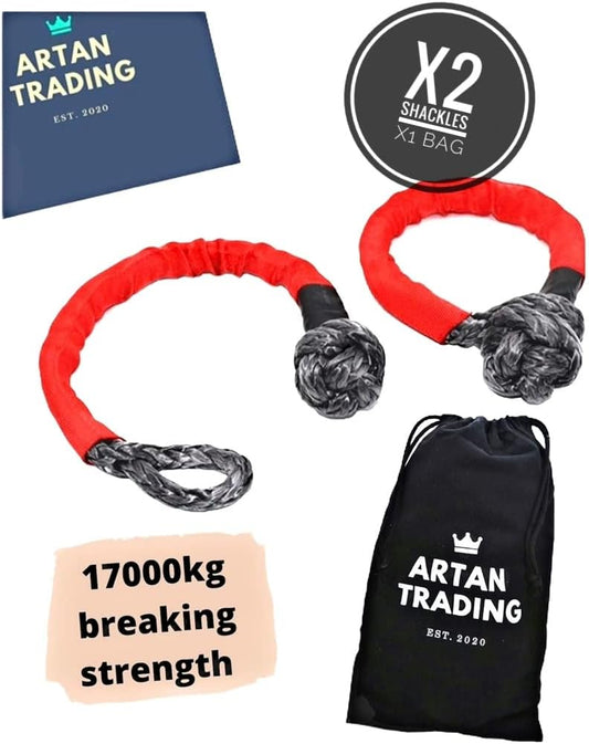 Artan Heavy Duty Soft Shackles (2pcs) | 38,000 lbs Recovery Rope