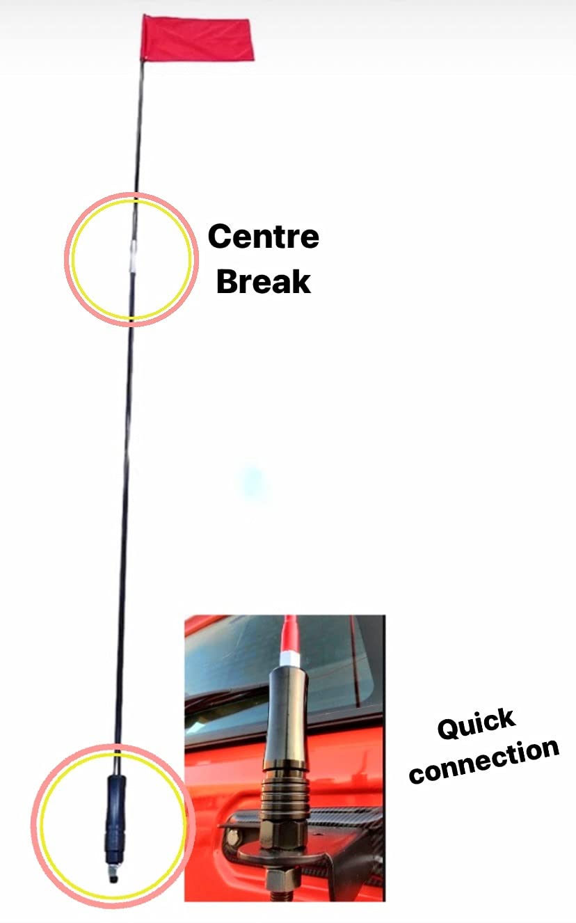 Artan Off-Road Desert Safety Flag | 9ft Quick Connector Pole + Bag