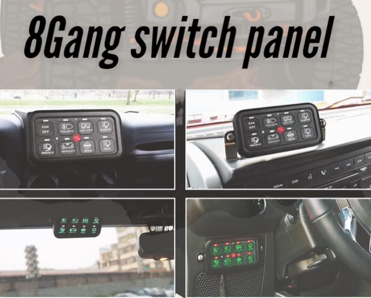Artan 8-Gang RGB Waterproof Switch Panel | Universal Relay System 12V/24V