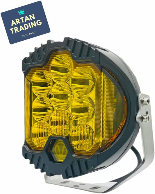 ARTAN Amber 7-Inch LED Spotlight | 90W 8000lm Combo Beam | IP68