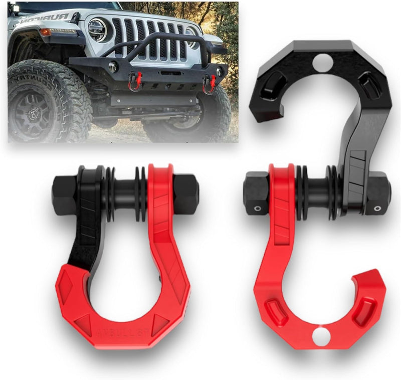 Artan Heavy Duty 3/4" Forged Steel Split D Ring Shackles – 50,000lb