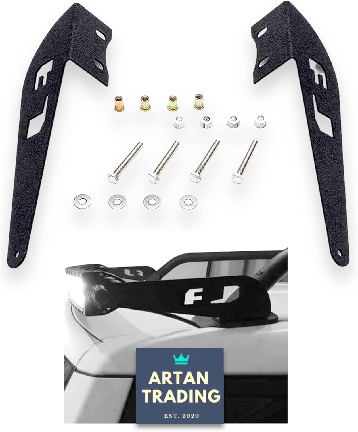 Artan 52" LED Light Bar Roof Brackets for Toyota FJ Cruiser 2007–2014