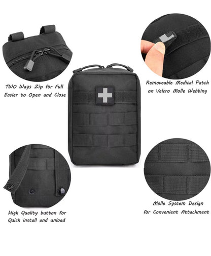 First Aid Kit - Automotive, Trauma, Molle - Ideal for Motorbike & Offroad Adventures