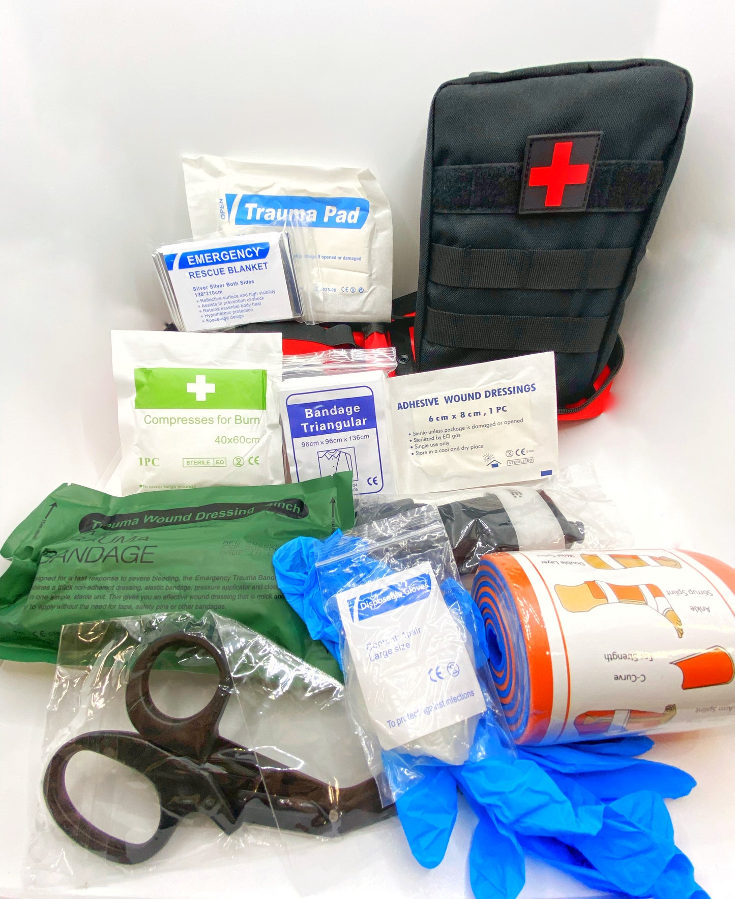 First Aid Kit - Automotive, Trauma, Molle - Ideal for Motorbike & Offroad Adventures